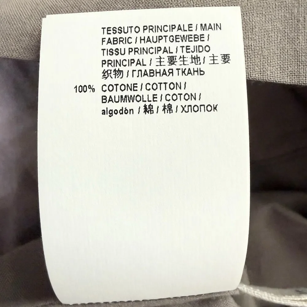Marni Mock Neck Cotton Top Gray Peplum 3/4 Sleeve Minimalist Size 42 - Picture 8 of 10